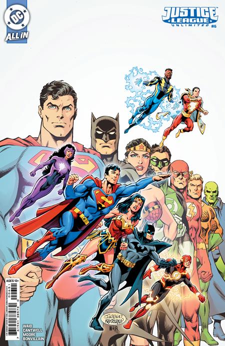 JUSTICE LEAGUE UNLIMITED #6 CVR E INC 1:25 DAN JURGENS CARD STOCK VAR (WE ARE YESTERDAY) (WE ARE YESTERDAY)
