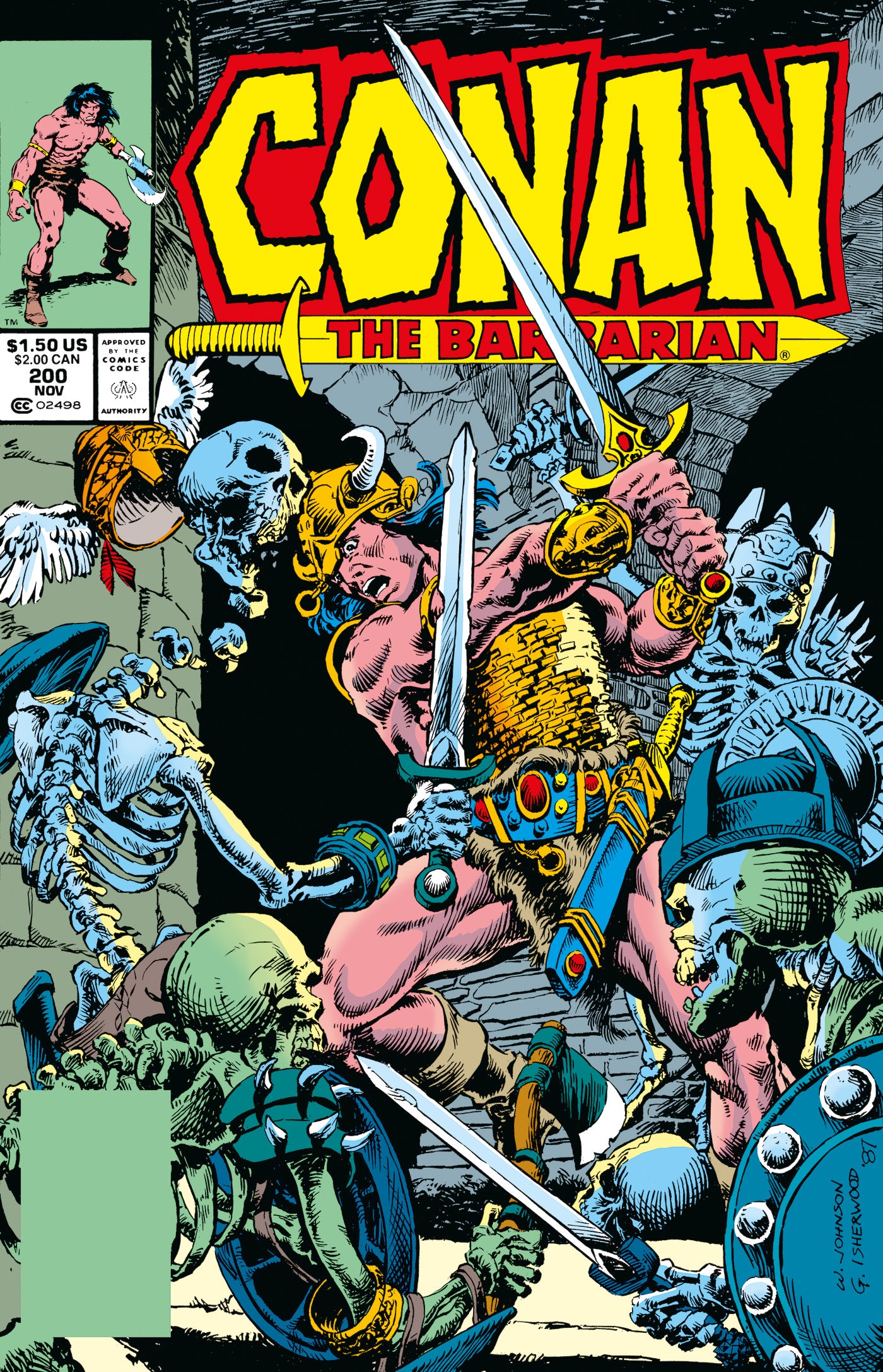 CONAN THE BARBARIAN THE ORIGINAL COMICS OMNIBUS VOL 08 REGULAR EDITION W JOHNSON & GEOFF ISHERWOOD (MR) (02 Sep Release)
