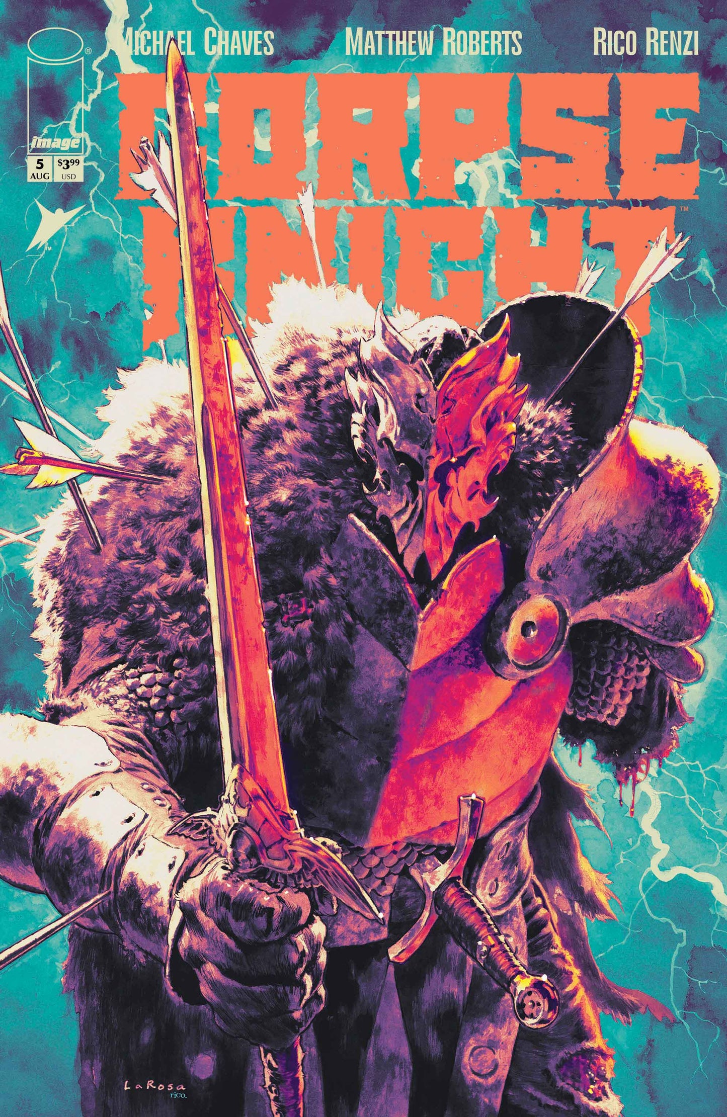 CORPSE KNIGHT #5 (OF 6) CVR B LEWIS LAROSA & RICO RENZI VAR (MR) (26 Aug Release)