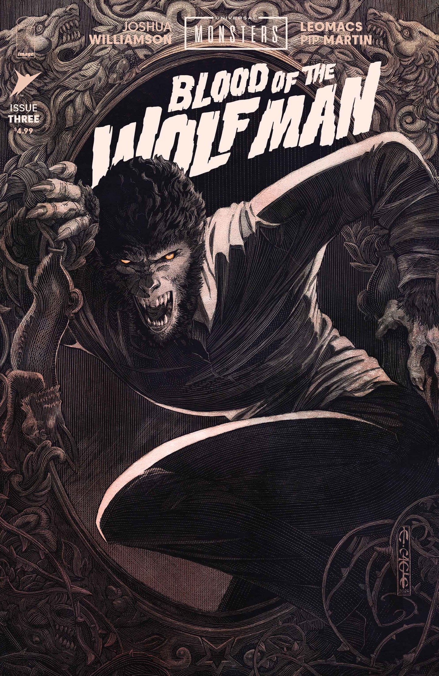 UNIVERSAL MONSTERS BLOOD OF THE WOLF MAN #3 (OF 4) CVR B EVAN CAGLE VAR (26 Aug Release)