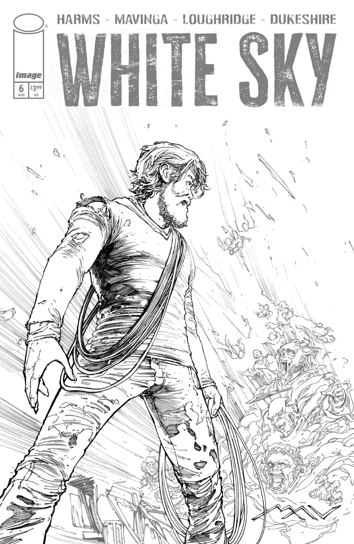WHITE SKY #6 CVR C JP MAVINGA B&W VAR (MR) | IMAGE COMICS | Comicbookeroo
