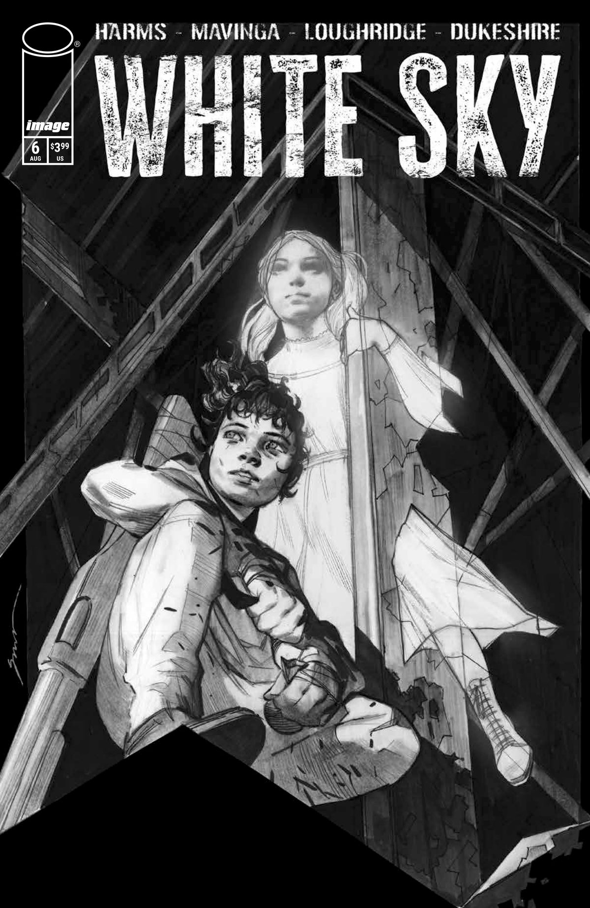 WHITE SKY #6 CVR D ELIZA IVANOVA B&W VAR (MR) | IMAGE COMICS | Comicbookeroo