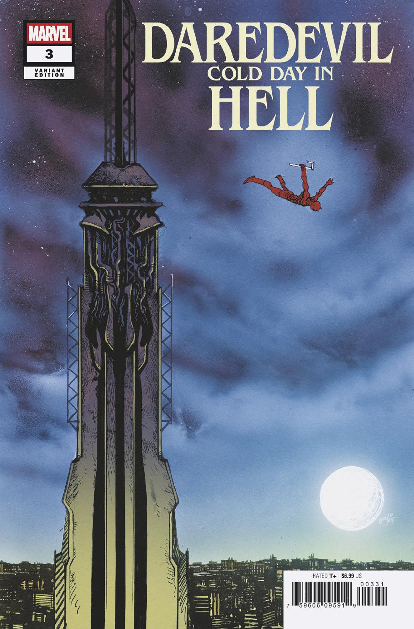 DAREDEVIL COLD DAY IN HELL #3 (OF 3) (OF 3) WARREN JOHNSON VAR (Backorder, Allow 4-5 Weeks)