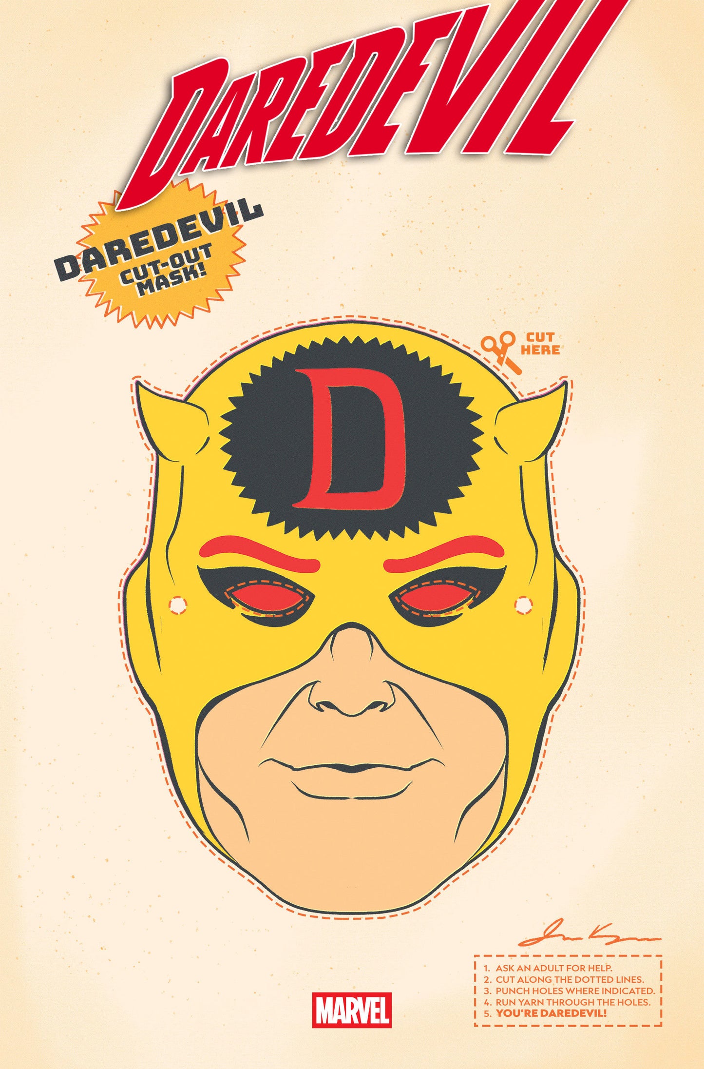 DAREDEVIL (2023) #25 RETRO HALLOWEEN MASK VAR (Backorder, Allow 4-5 Weeks)