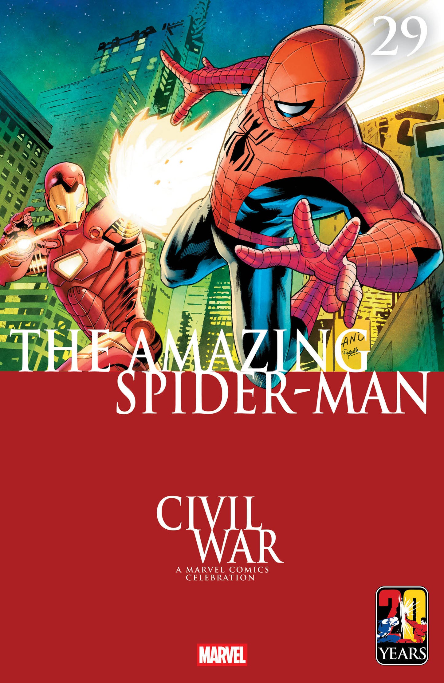 AMAZING SPIDER-MAN #29 GREG LAND CIVIL WAR CELEBRATION VAR (Backorder, Allow 4-5 Weeks)