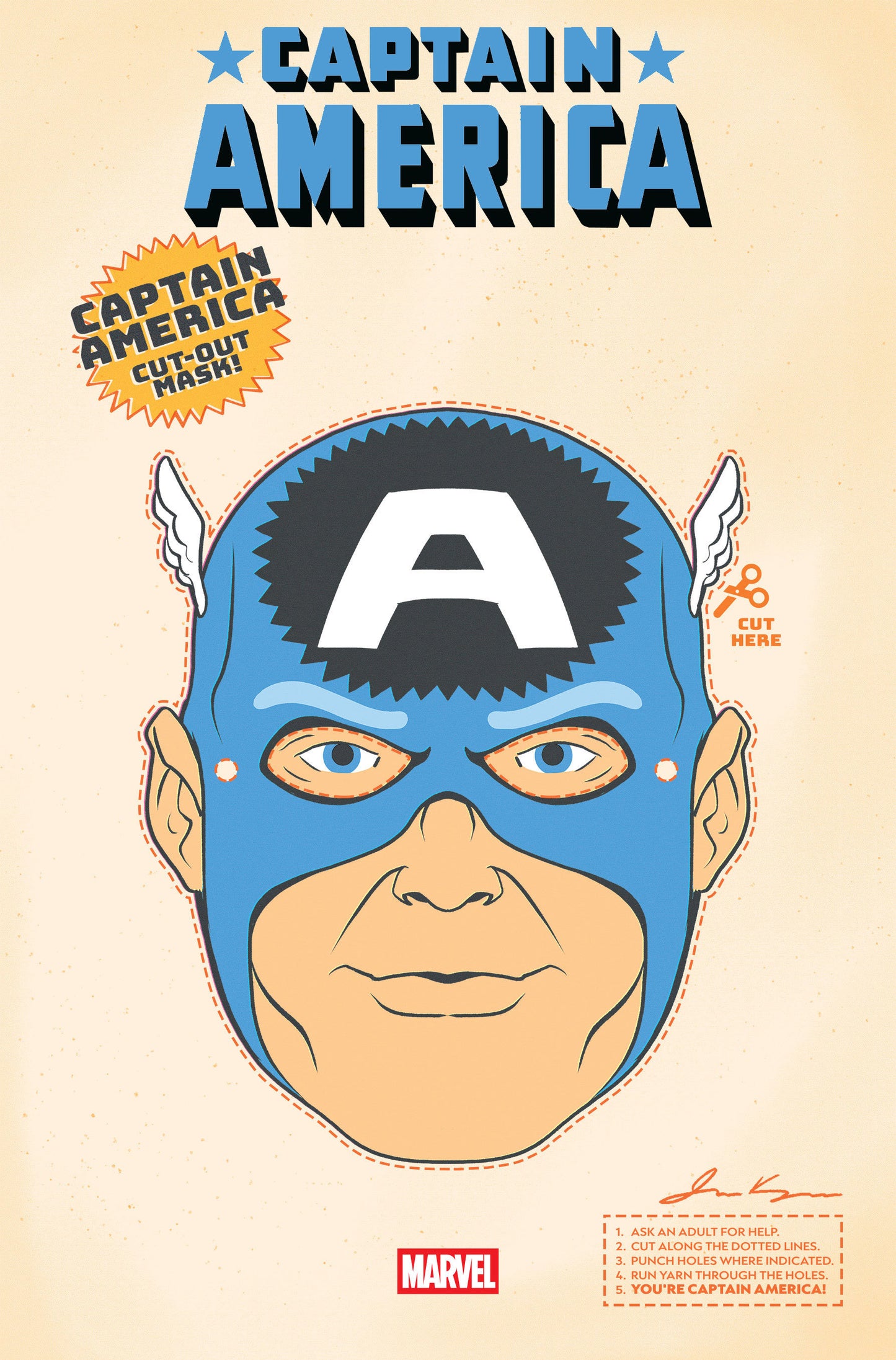 CAPTAIN AMERICA #3 RETRO HALLOWEEN MASK VAR (Backorder, Allow 4-5 Weeks)
