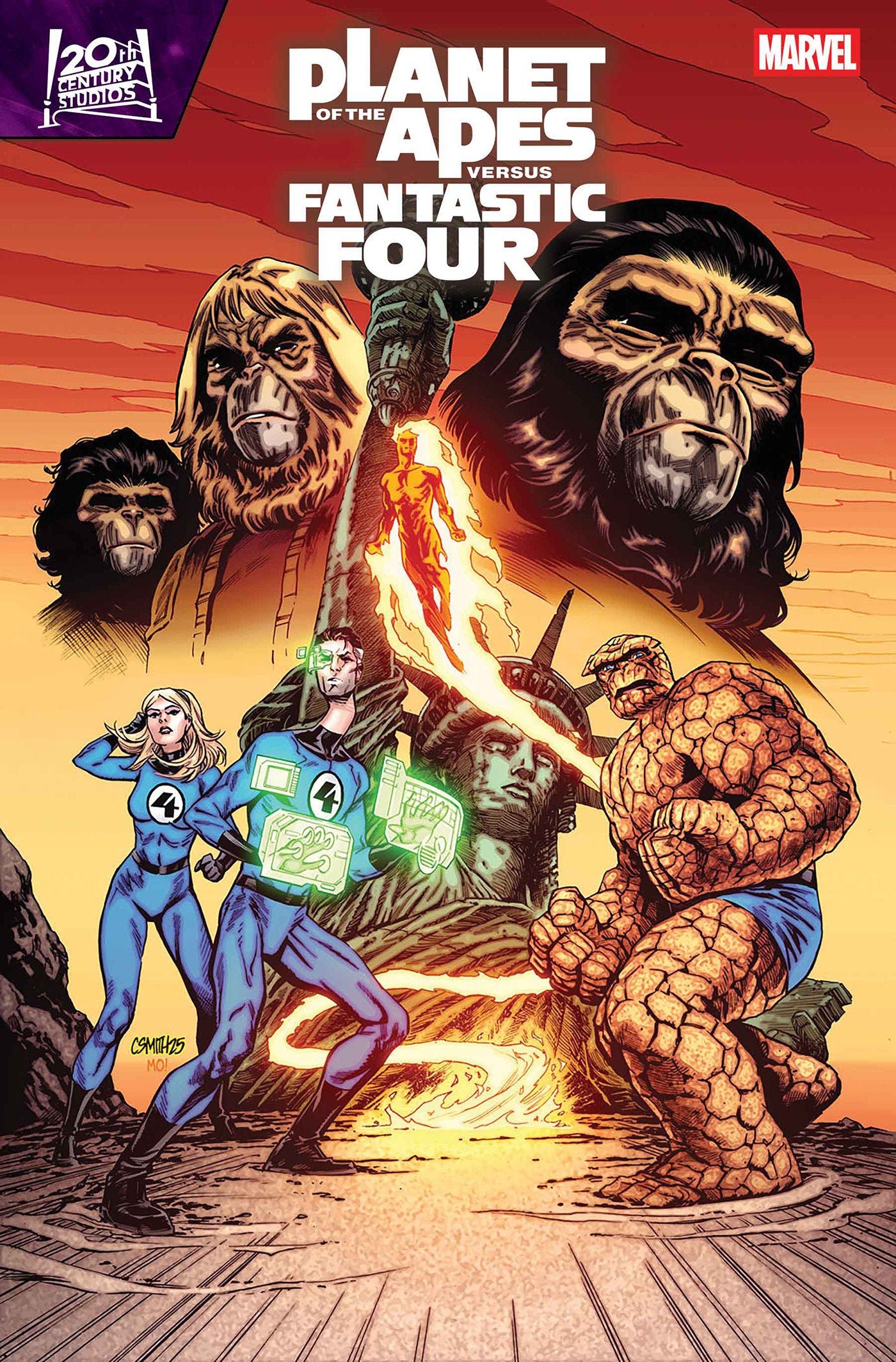PLANET OF THE APES VS. FANTASTIC FOUR #3 CORY SMITH VAR (15 Apr Release)