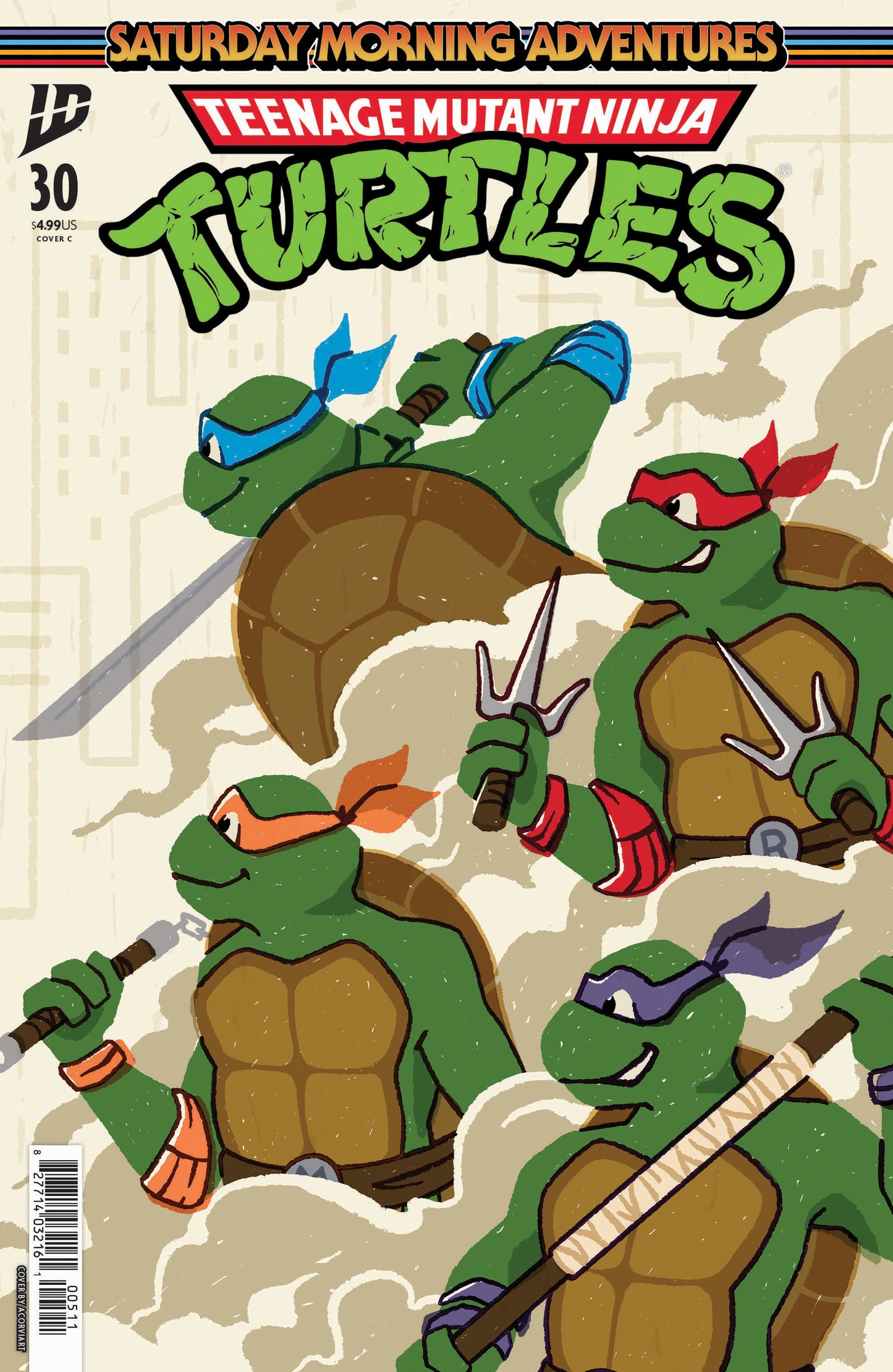 TMNT SATURDAY MORNING ADV #30 VAR C (ACORVIART) (Backorder, Allow 4-5 Weeks)