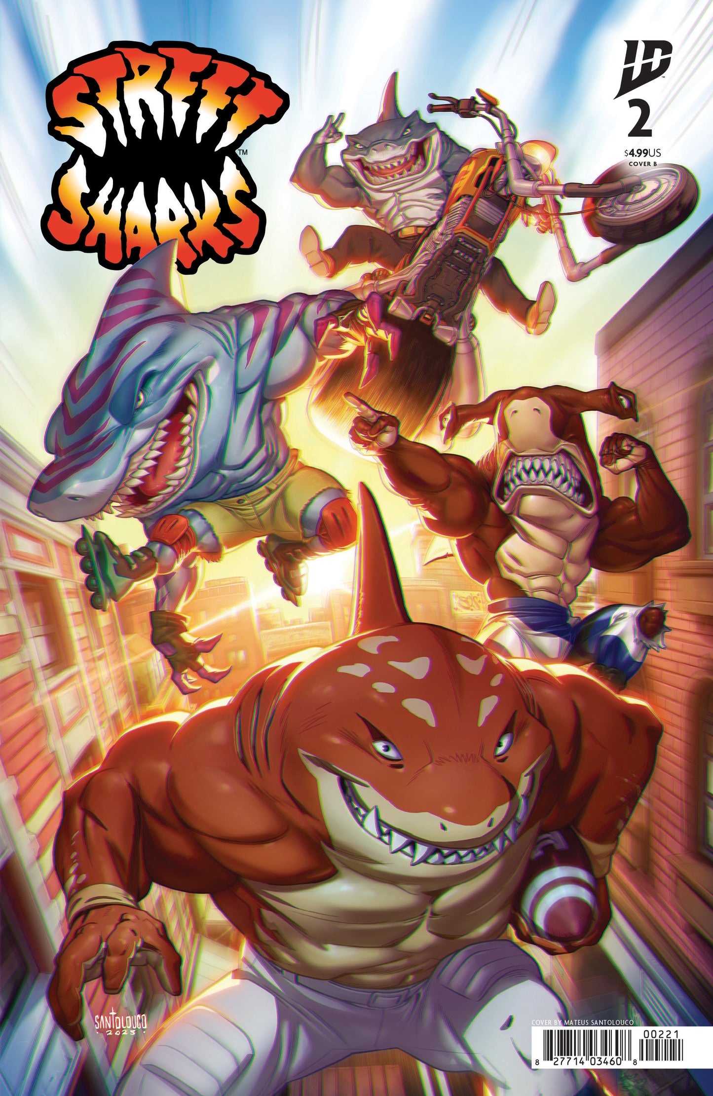 STREET SHARKS #2 VAR B (SANTOLOUCO) (Backorder, Allow 4-5 Weeks)
