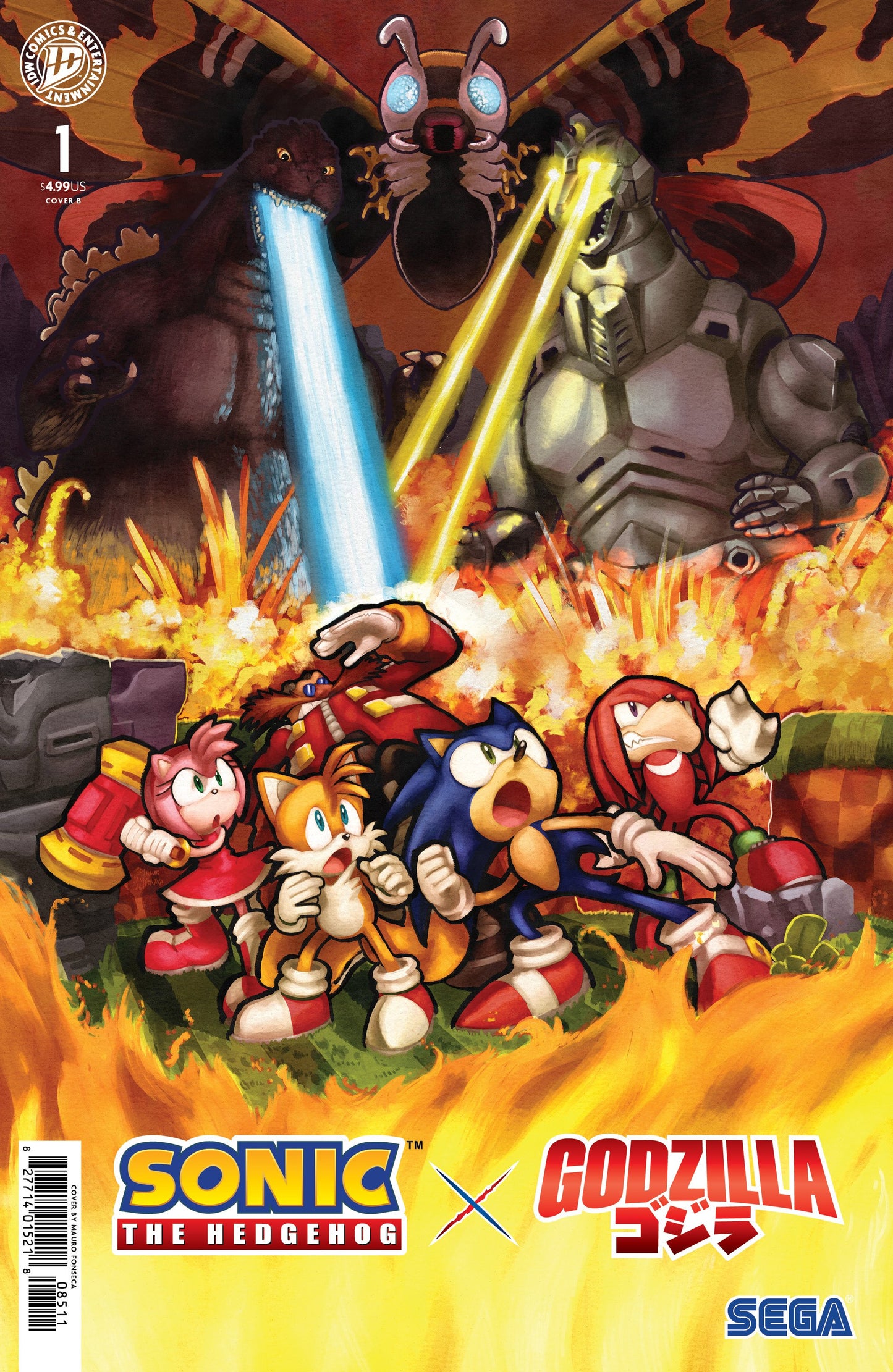 SONIC THE HEDGEHOG X GODZILLA #1 VAR B (FONSECA) (15 Jul Release)