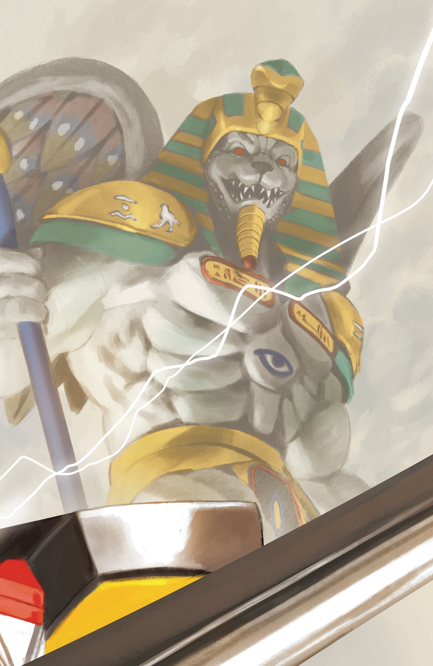 MIGHTY MORPHIN POWER RANGERS (2026) #3 C MEGAZORD CARD STOCK CONNECTING VAR (FULL ART, MERCADO) (26 Aug Release)