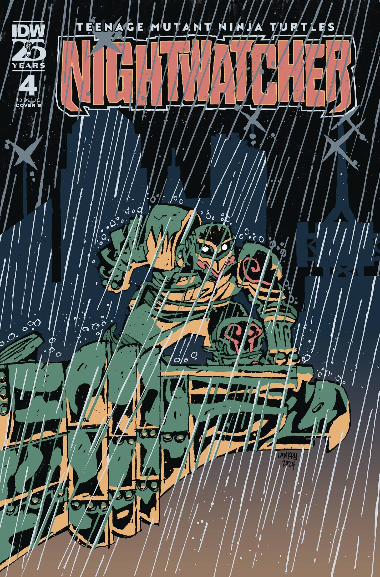 TEENAGE MUTANT NINJA TURTLES NIGHTWATCHER #4 CVR B LANKRY (04 Dec Release) - Comicbookeroo