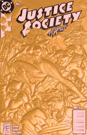 JUSTICE SOCIETY OF AMERICA #1 CVR C JOE QUINONES 90S COVER MONTH FOIL MULTI-LEVEL EMBOSSED CARD STOCK VAR - Comicbookeroo