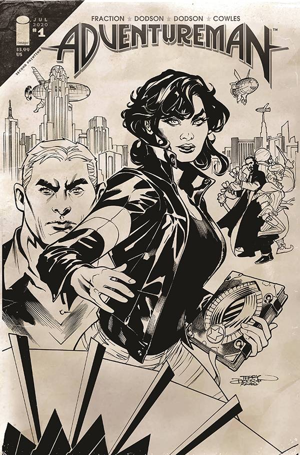 ADVENTUREMAN #1 2ND PTG VAR TERRY & RACHEL DODSON SGN (With Certificate) - Comicbookeroo