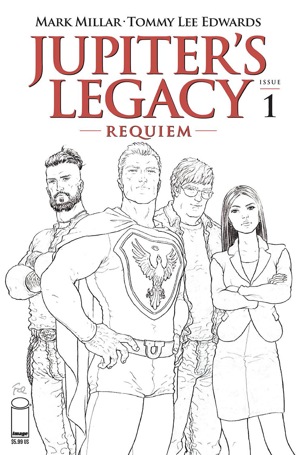 JUPITERS LEGACY REQUIEM #1 (OF 5) CVR C QUITELY B&W (MR) - Comicbookeroo