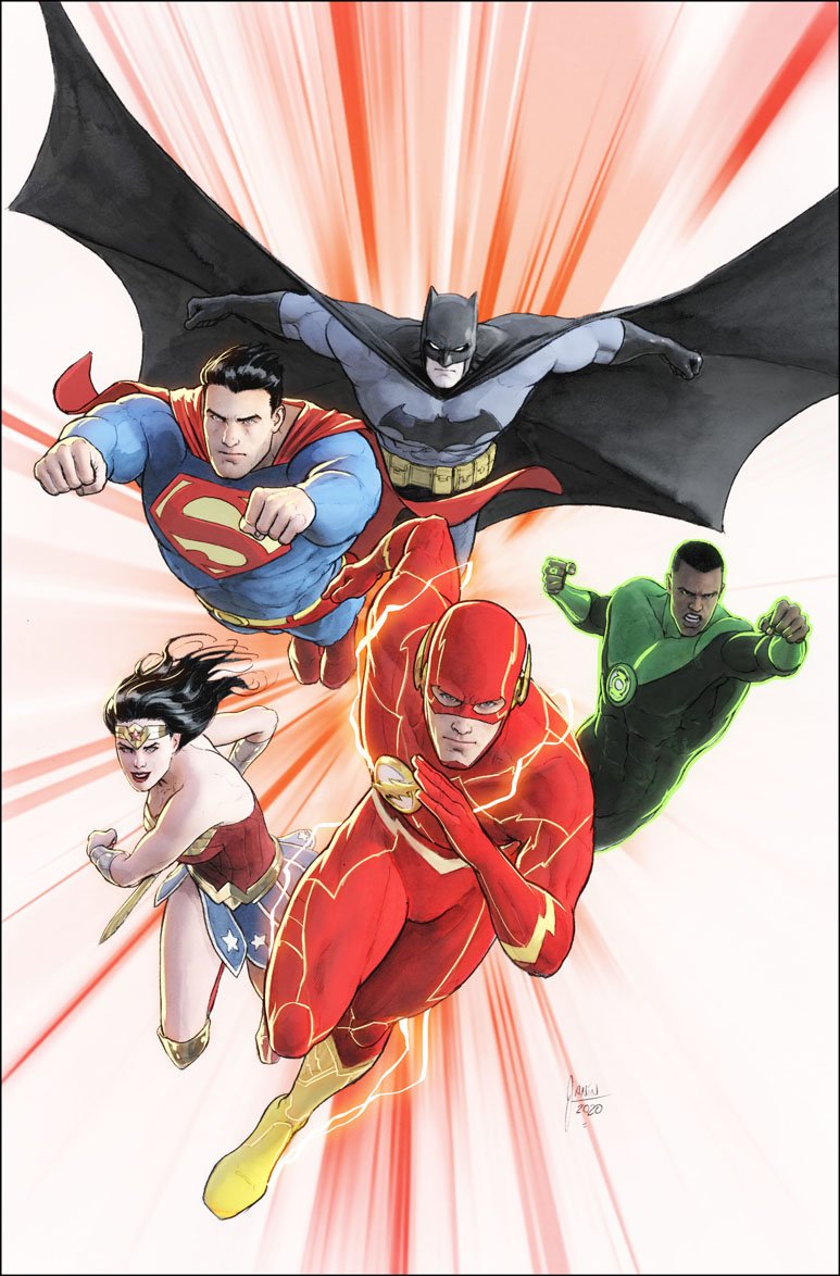JUSTICE LEAGUE #47 CARD STOCK MIKEL JANIN VAR ED - Comicbookeroo