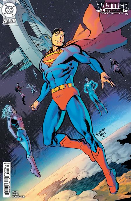 JUSTICE LEAGUE UNLIMITED #5 CVR G INC 1:50 GAVIN GUIDRY CARD STOCK VAR