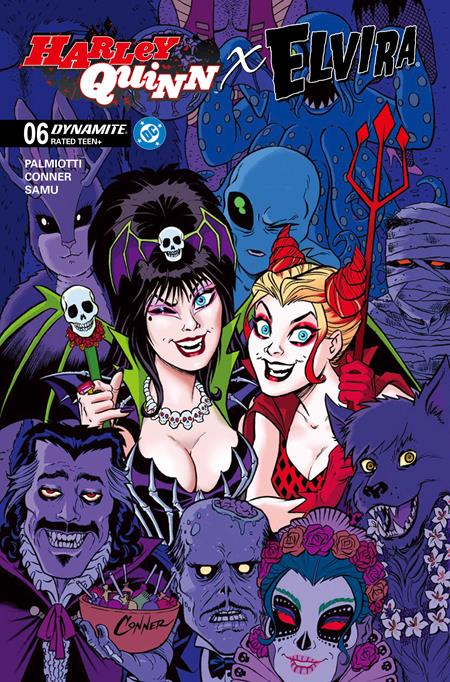 HARLEY QUINN X ELVIRA #6 CVR A AMANDA CONNER PARTY (22 Apr Release)