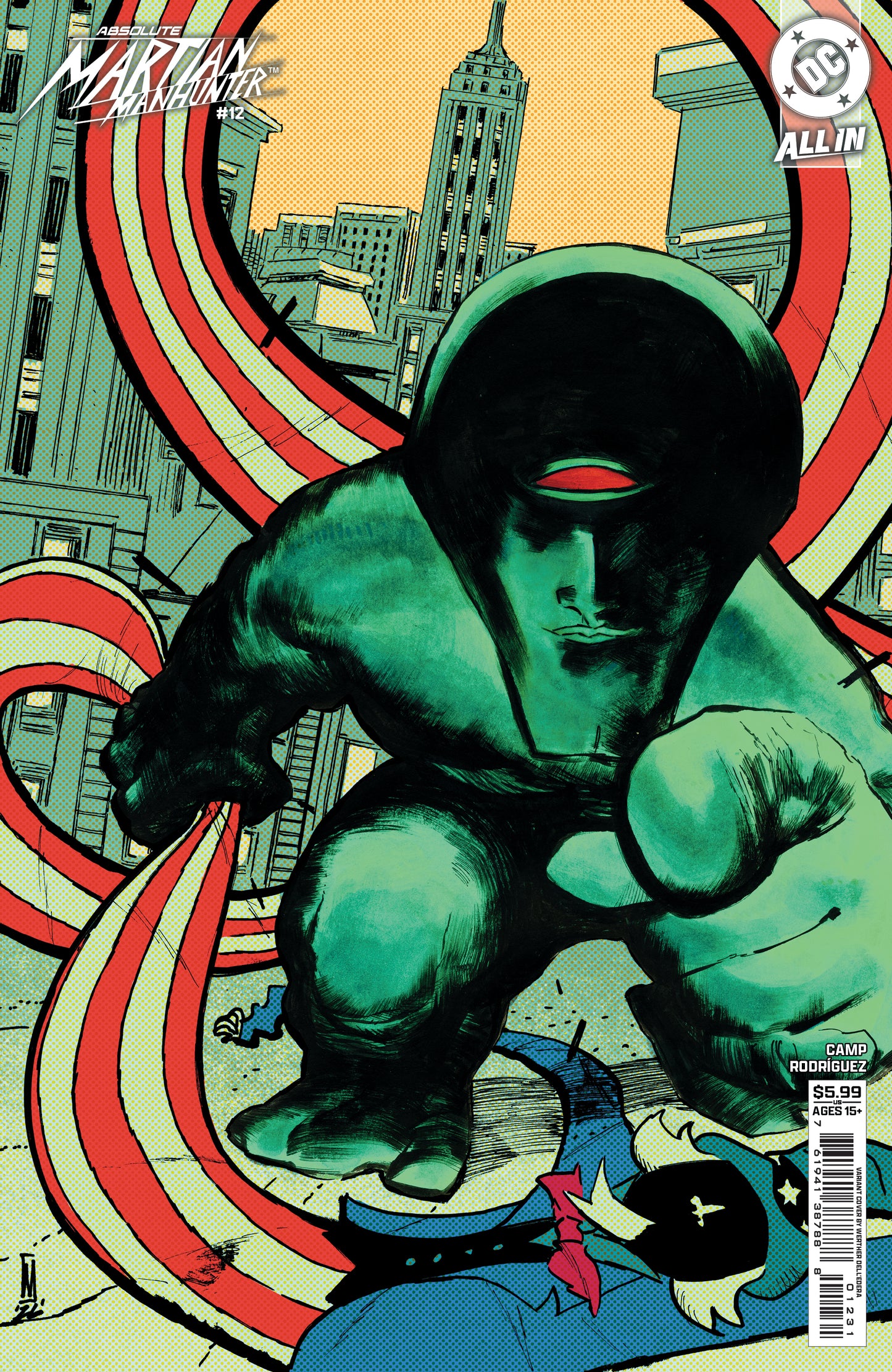ABSOLUTE MARTIAN MANHUNTER #12 CVR C WERTHER DELL EDERA CARD STOCK VAR (01 Jul Release)