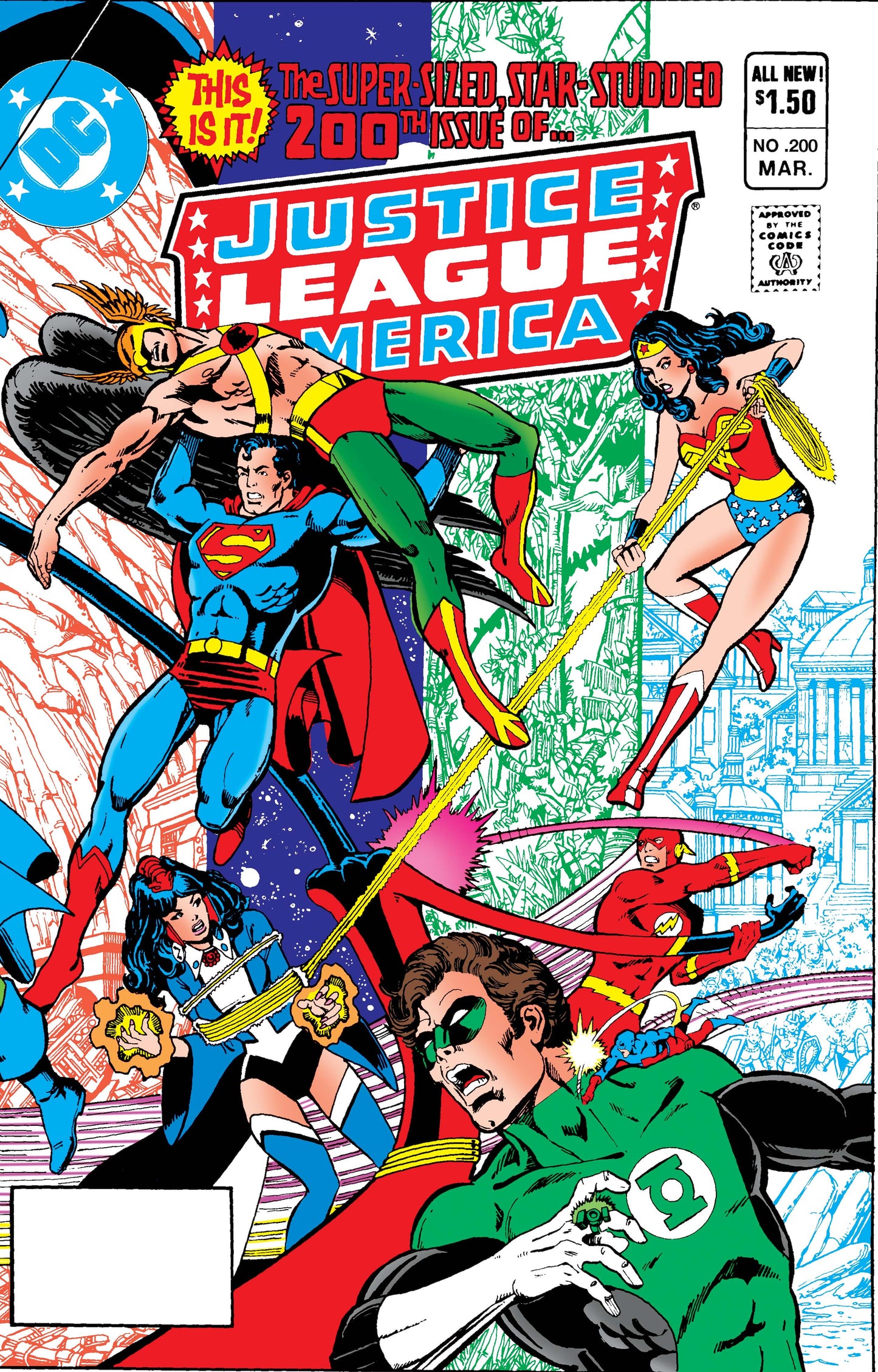 JUSTICE LEAGUE OF AMERICA #200 FACSIMILE EDITION CVR A GEORGE PEREZ (22 Jul Release)