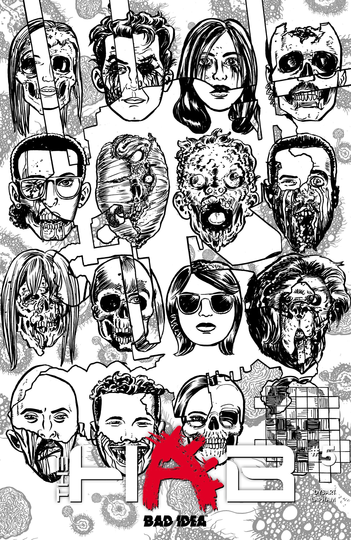 HAB #5 (OF 5) CVR D DAVID LAPHAM BW INFECTED SKULLS VAR (26 Aug Release)