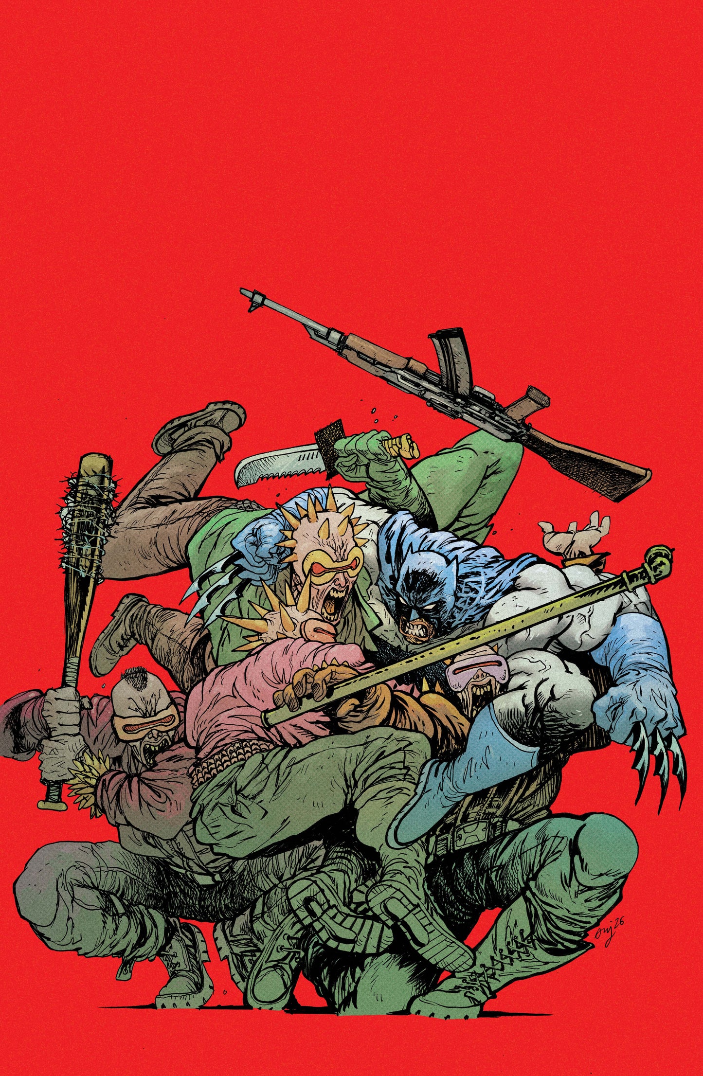 HARLEY QUINN #65 CVR E DANIEL WARREN JOHNSON DARK KNIGHT RETURNS 40TH ANNIVERSARY CARD STOCK VAR (26 Aug Release)
