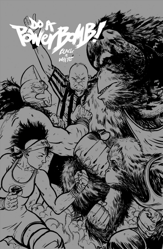 DO A POWERBOMB BLACK AND WHITE #2 (OF 3) CVR B DANIEL WARREN JOHNSON ORANGUTAN VAR (26 Aug Release)