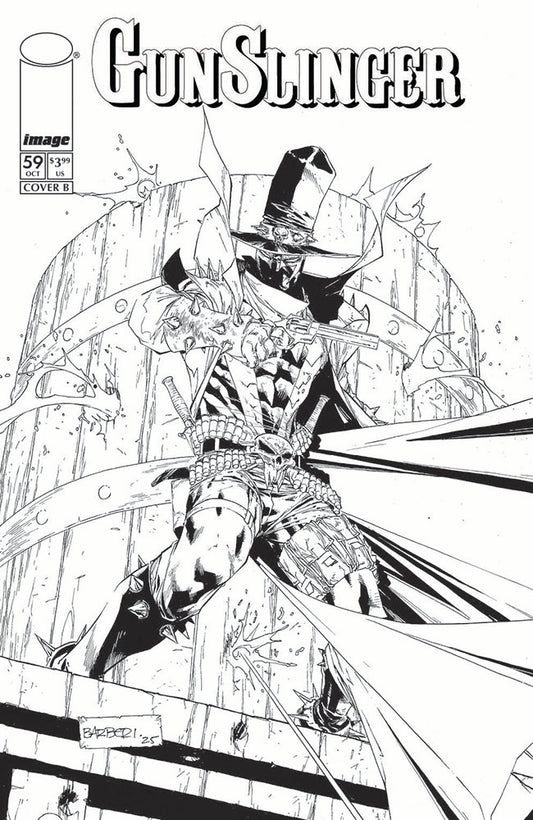 GUNSLINGER SPAWN #59 CVR B CARLO BARBERI B&W VAR
