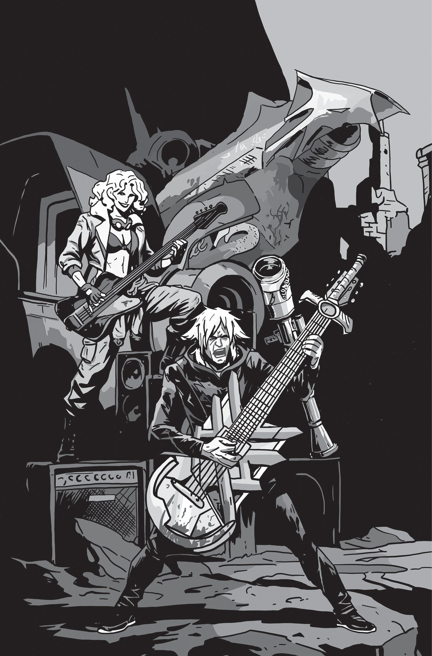 LOST FANTASY #14 CVR D EMMANUEL GERVASONI CARDSTOCK CONCERT B&W VAR