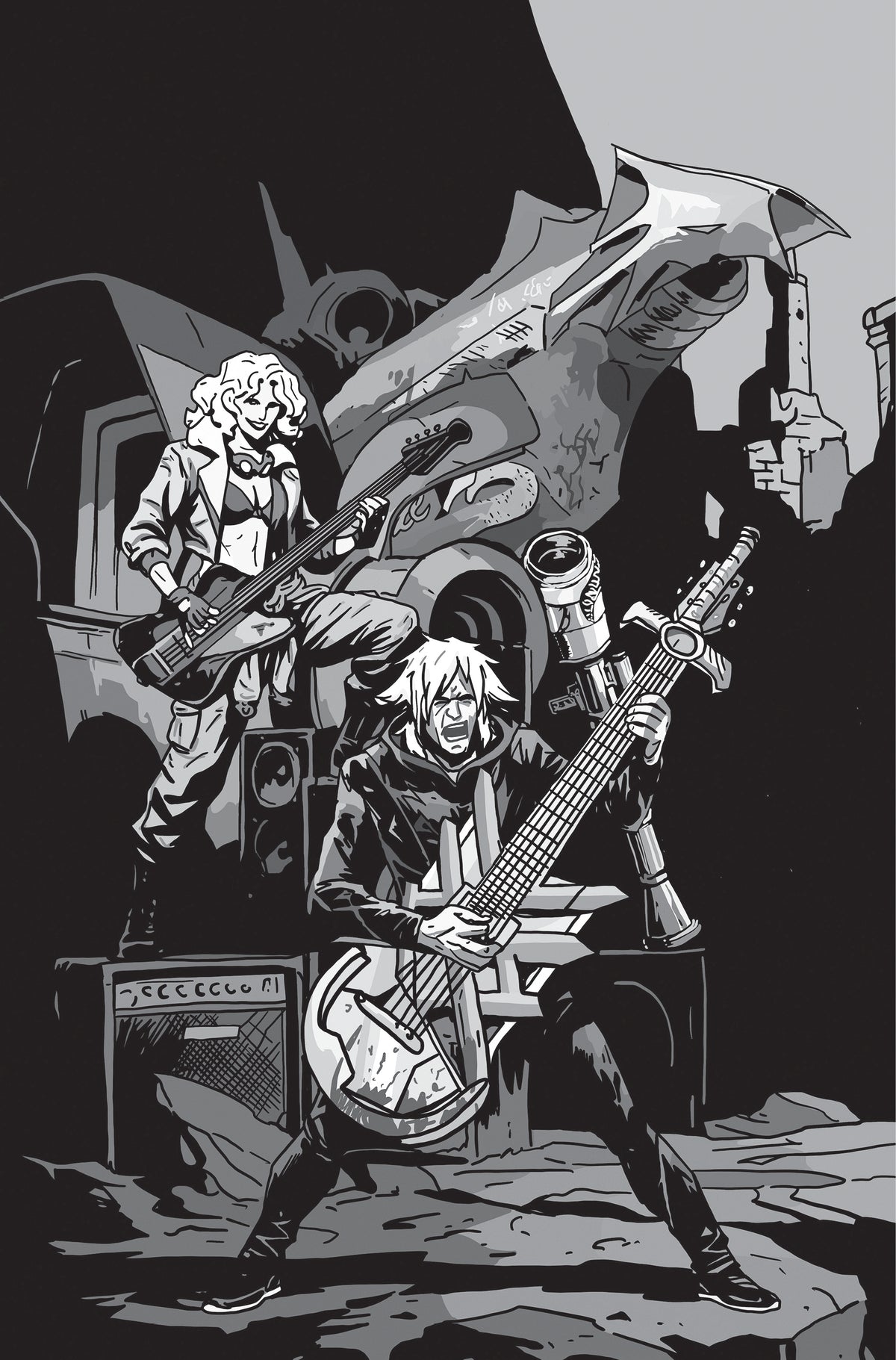 LOST FANTASY #14 CVR D EMMANUEL GERVASONI CARDSTOCK CONCERT B&W VAR