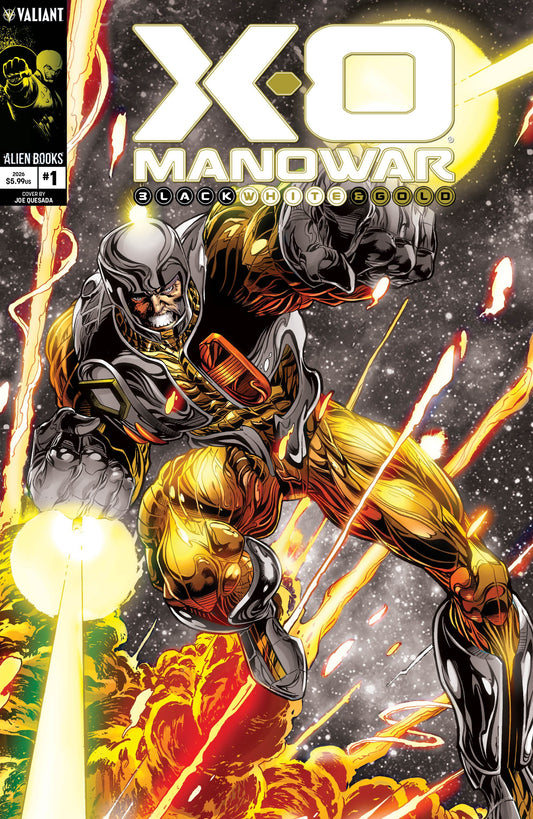 X-O MANOWAR BLACK, WHITE & GOLD #1 VAR B