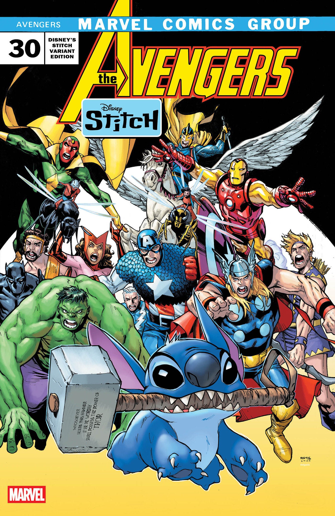 AVENGERS #30 HUMBERTO RAMOS DISNEY STITCH VAR (Backorder, Allow 4-5 Weeks)