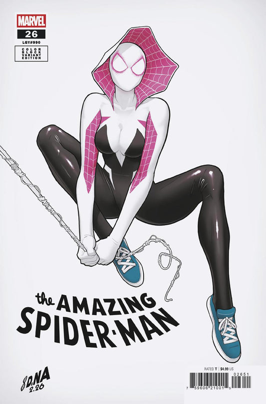 AMAZING SPIDER-MAN #26 DAVID NAKAYAMA COLOR BLOCK WHITE VAR [DS] (08 Apr Release)