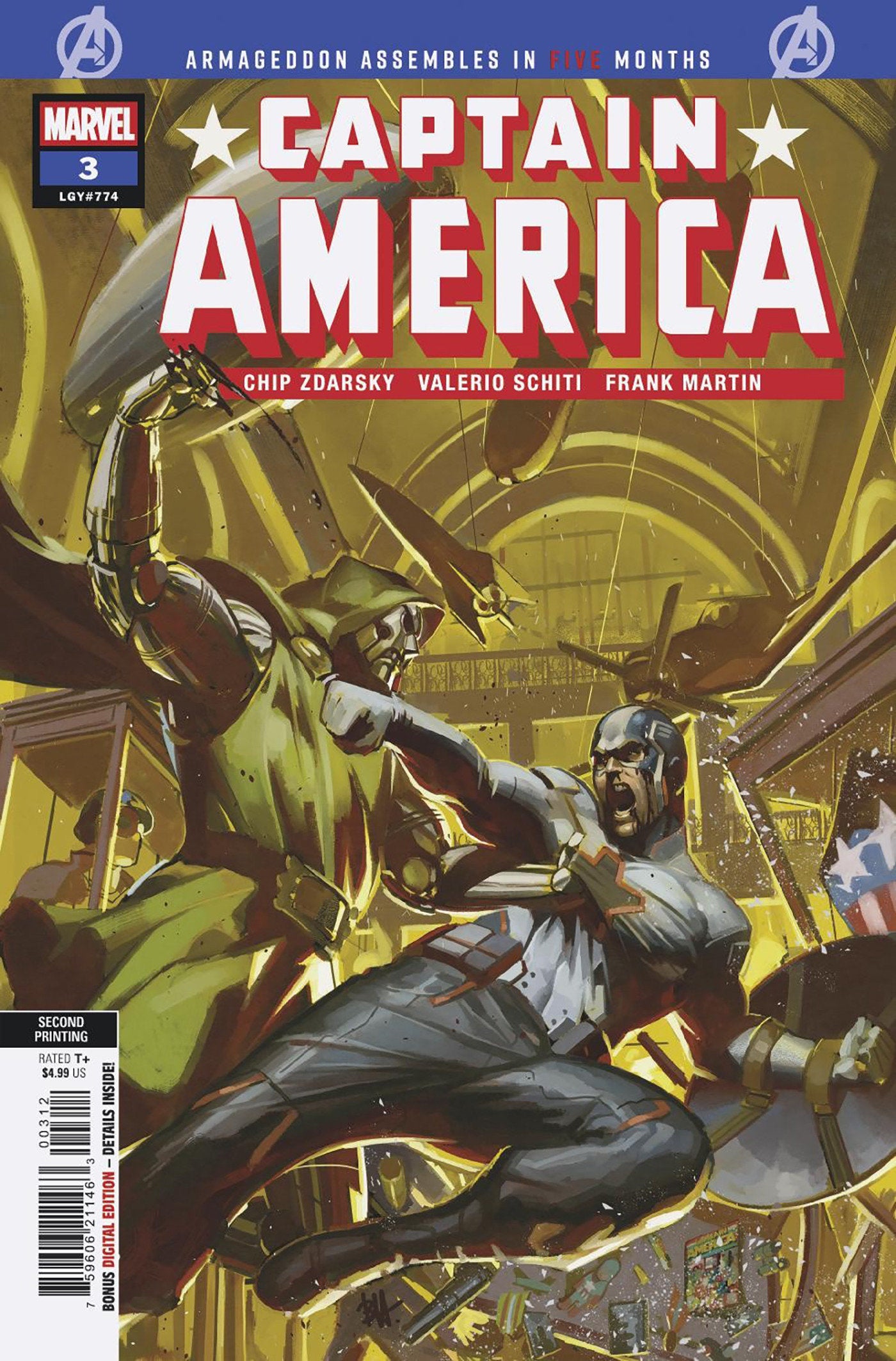 CAPTAIN AMERICA #3 BEN HARVEY 2ND PTG VAR (Backorder, Allow 4-5 Weeks)