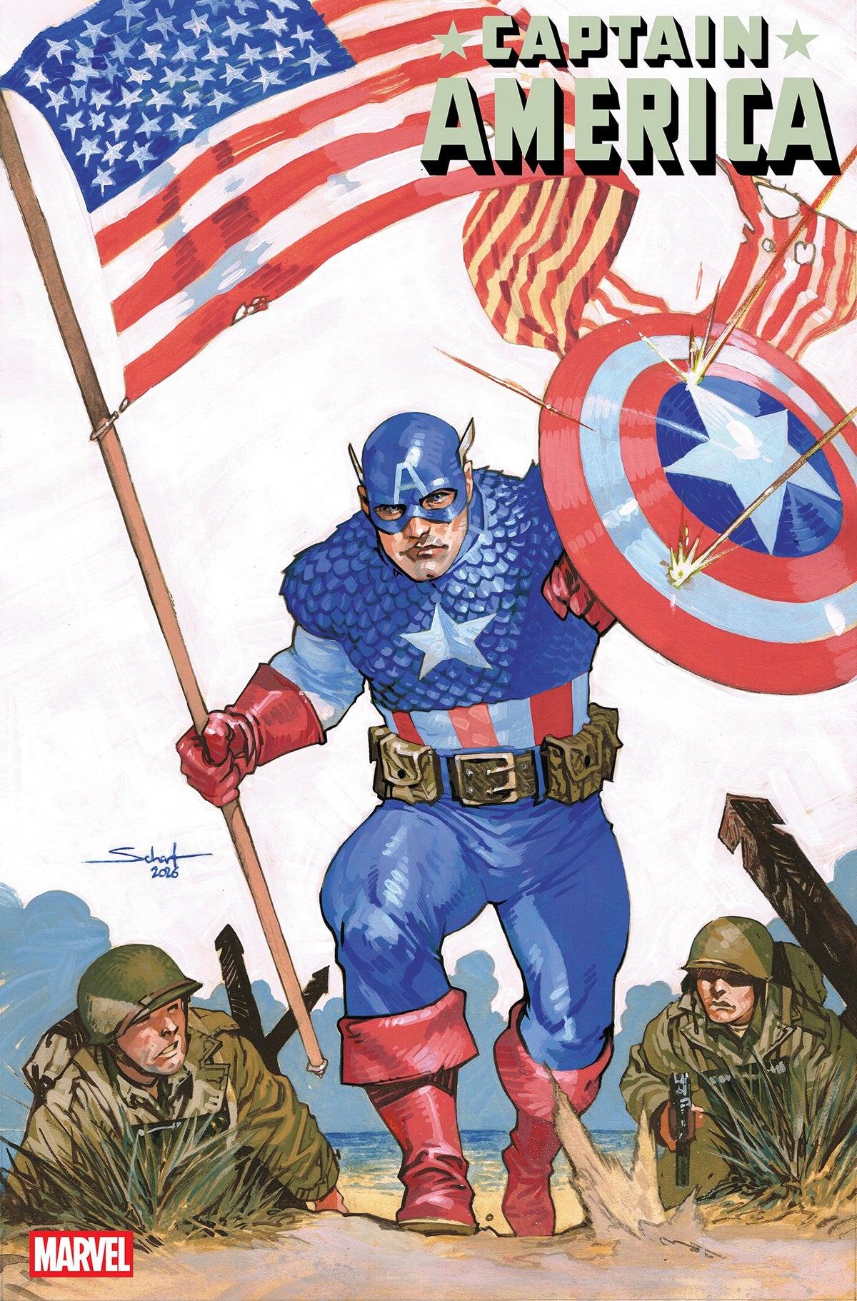 CAPTAIN AMERICA #16 JONAS SCHARF ART STYLE VAR (28 Oct Release)