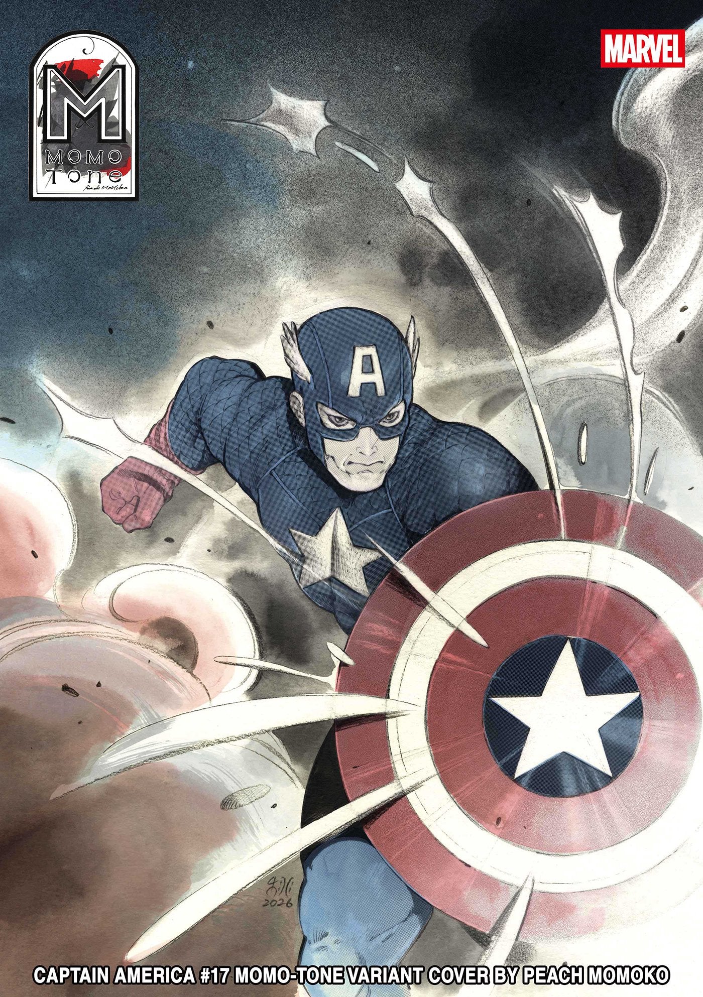 CAPTAIN AMERICA #17 PEACH MOMOKO MOMO-TONE VAR | MARVEL | Comicbookeroo