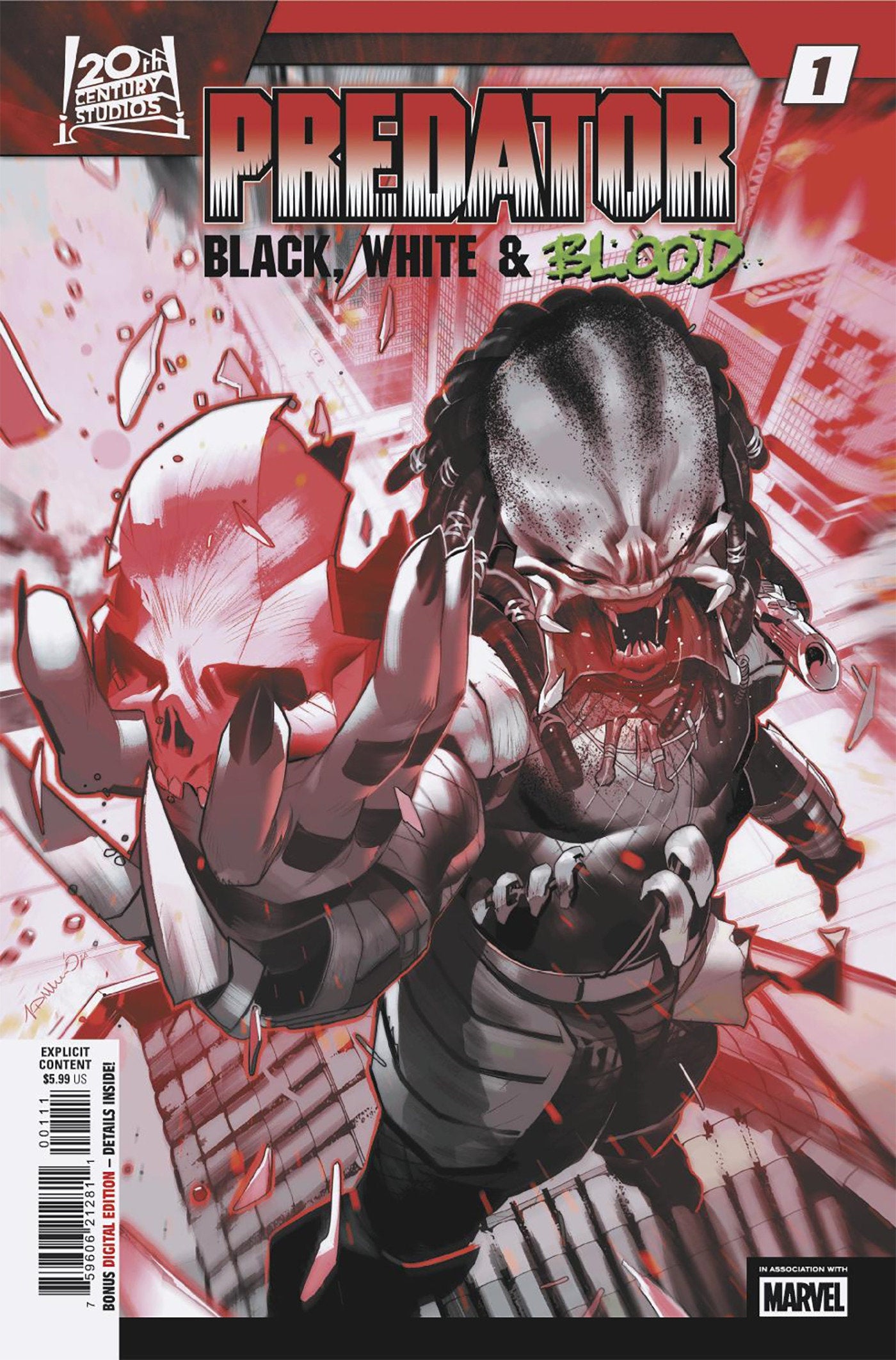 PREDATOR BLACK WHITE & BLOOD #1 (OF 4) (OF 4) (Backorder, Allow 4-5 Weeks)