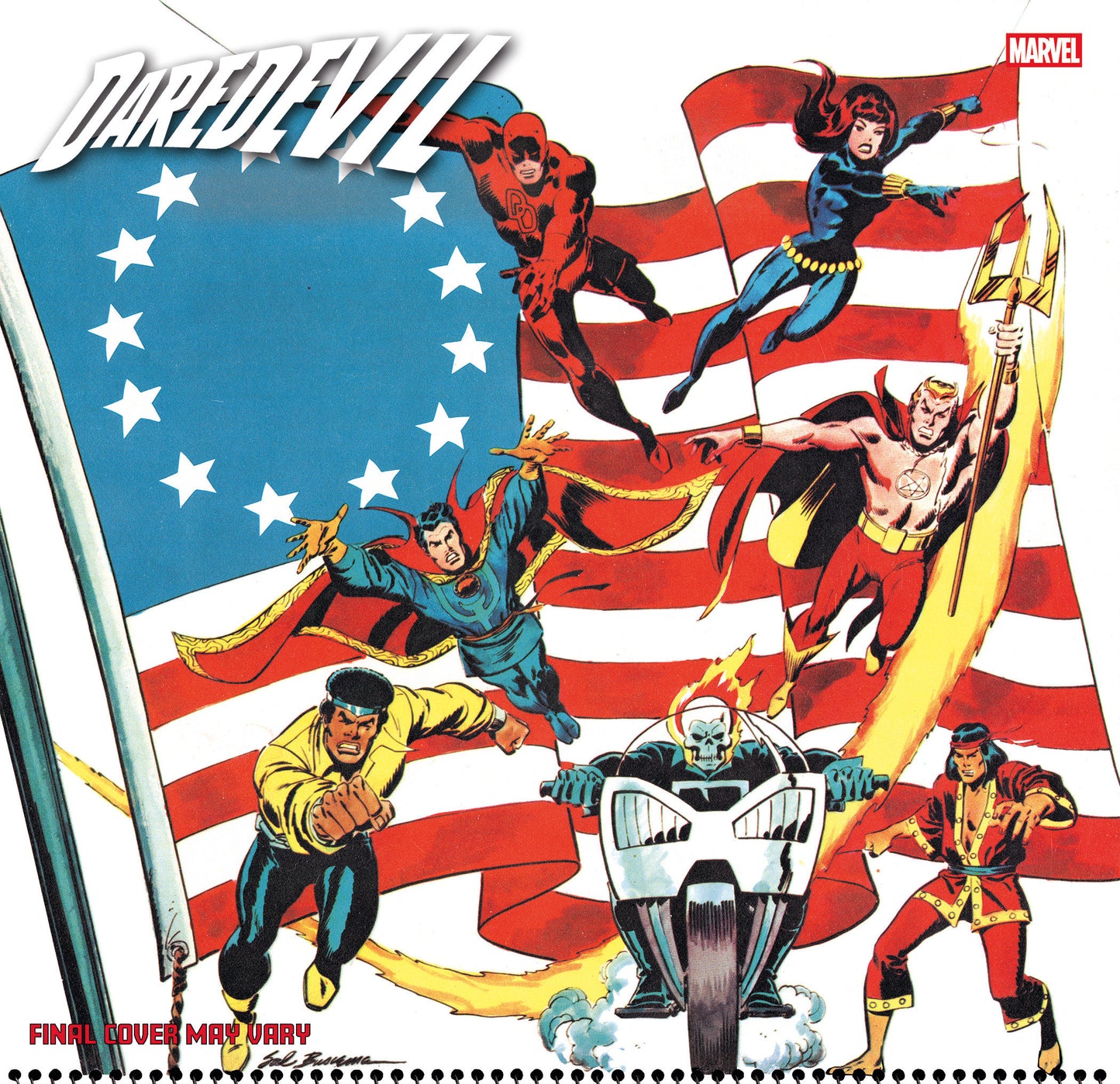 DAREDEVIL #1 INCV 1:50 SAL BUSCEMA BICENTENNIAL CALENDAR HIDDEN GEM VAR