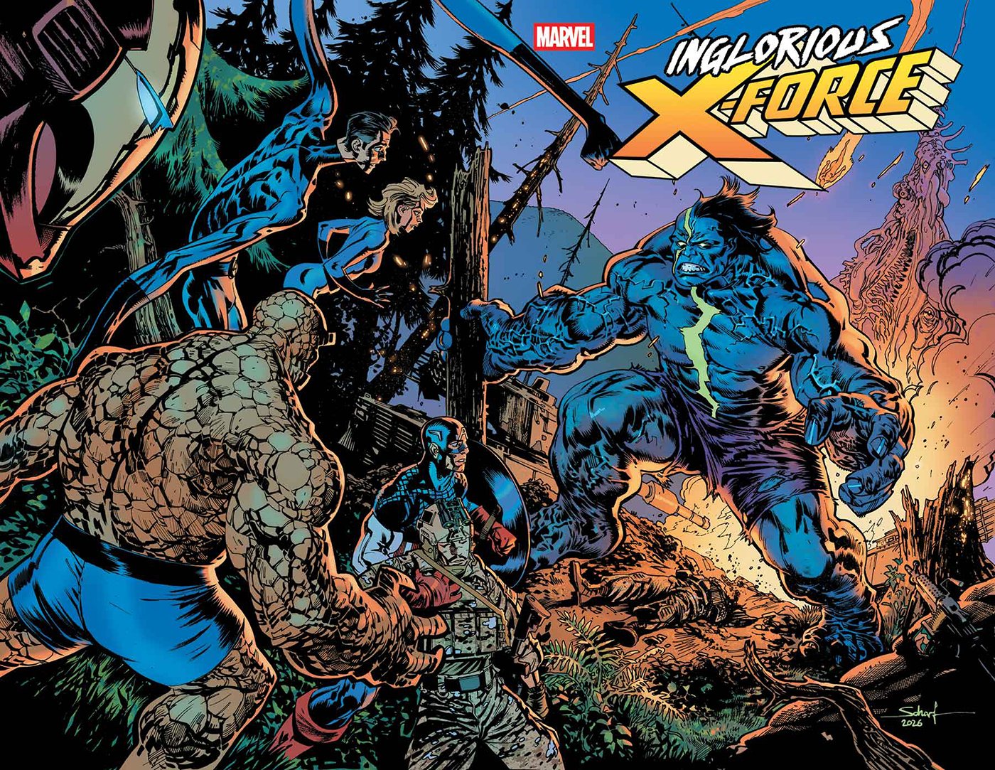 INFERNAL HULK #10 JONAS SCHARF WRAPAROUND BATTLE VAR (12 Aug Release)