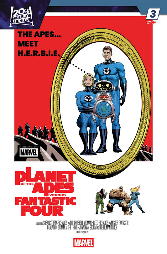 PLANET OF THE APES VS. FANTASTIC FOUR #3 PETE WOODS MOVIE HOMAGE VAR (Backorder, Allow 4-5 Weeks)