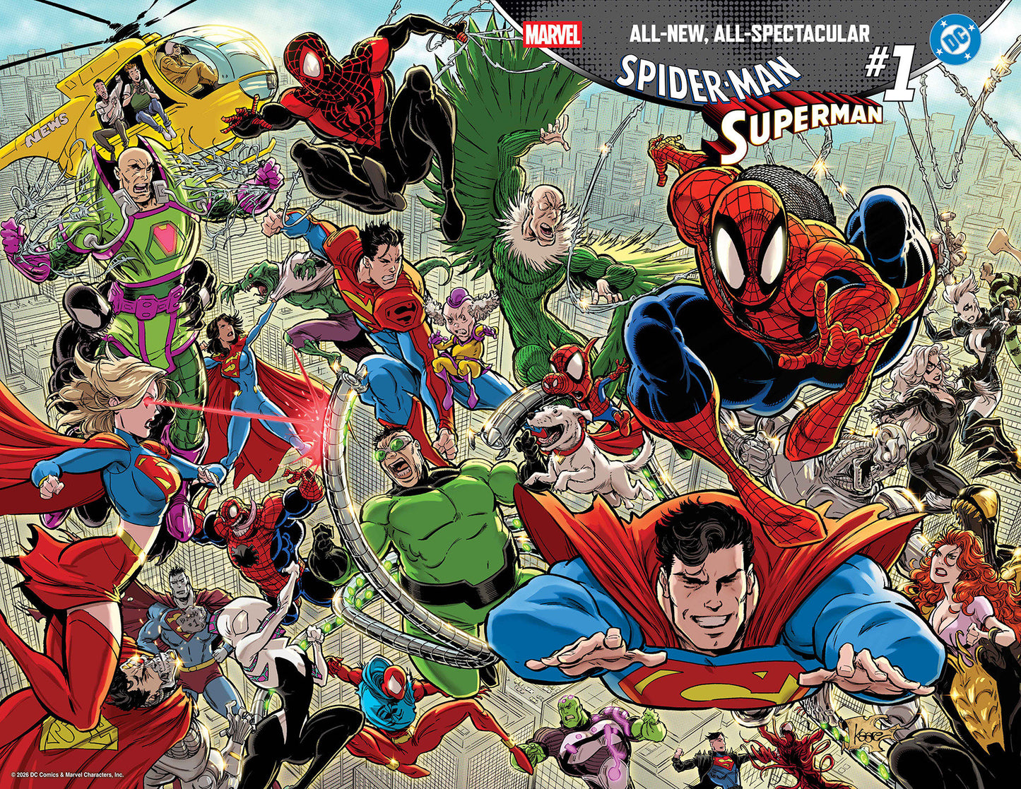 MARVEL/DC: SPIDER-MAN/SUPERMAN #1 KAARE ANDREWS WRAPAROUND VAR (22 Apr Release)