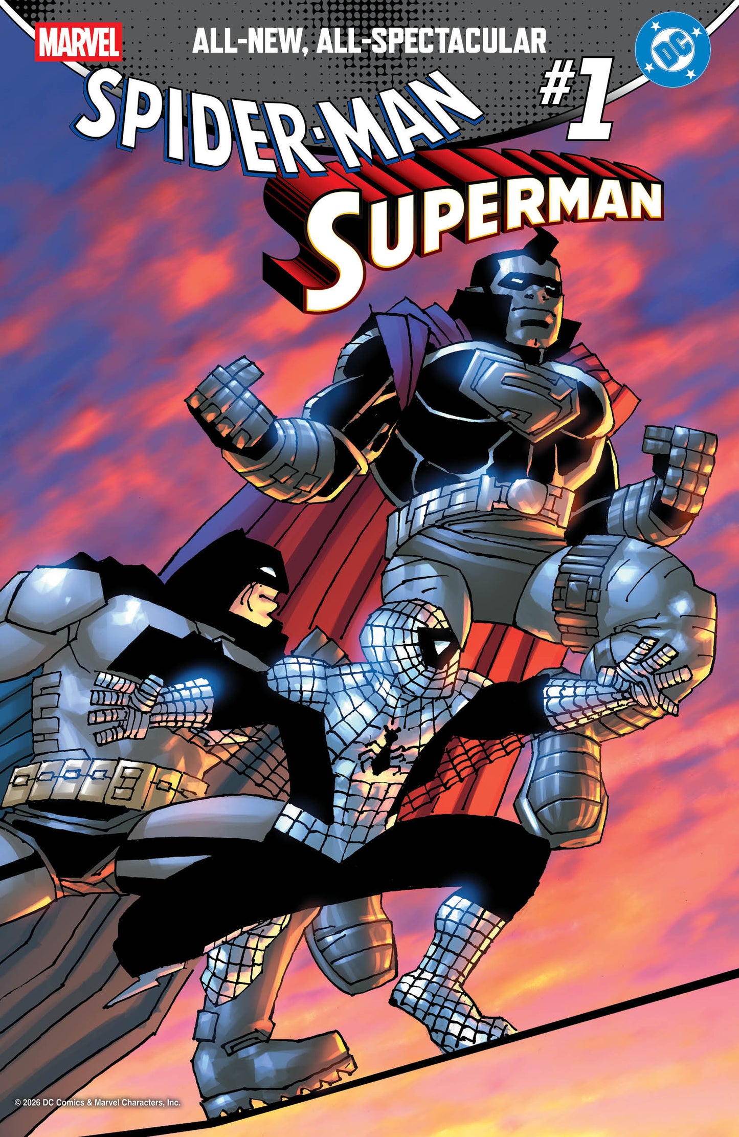 MARVEL/DC: SPIDER-MAN/SUPERMAN #1 INCV 1:50 FRANK MILLER VAR (22 Apr Release)