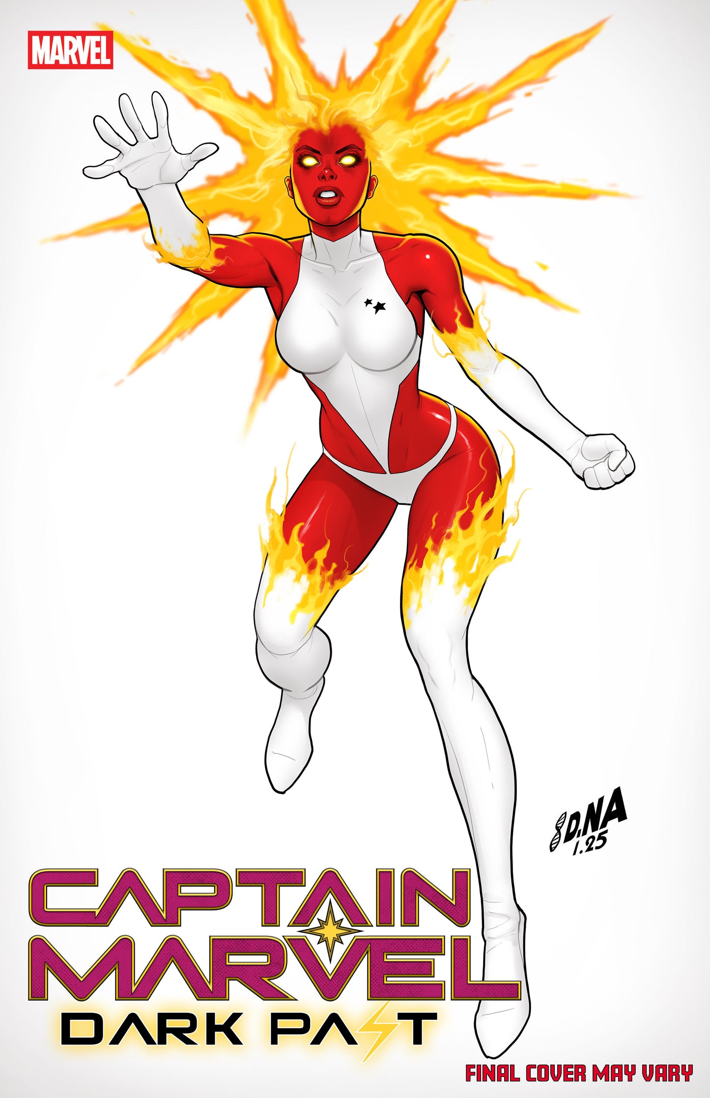 CAPTAIN MARVEL: DARK PAST #1 DAVID NAKAYAMA COLOR BLOCK WHITE VAR (Backorder, Allow 4-5 Weeks)