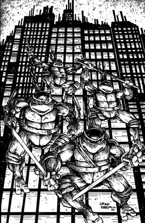 TEENAGE MUTANT NINJA TURTLES 2024 #20 INCV 1:25 (Eastman & Laird Full Art B&W)) 300TH ISSUE SPECIAL (22 Jul Release)