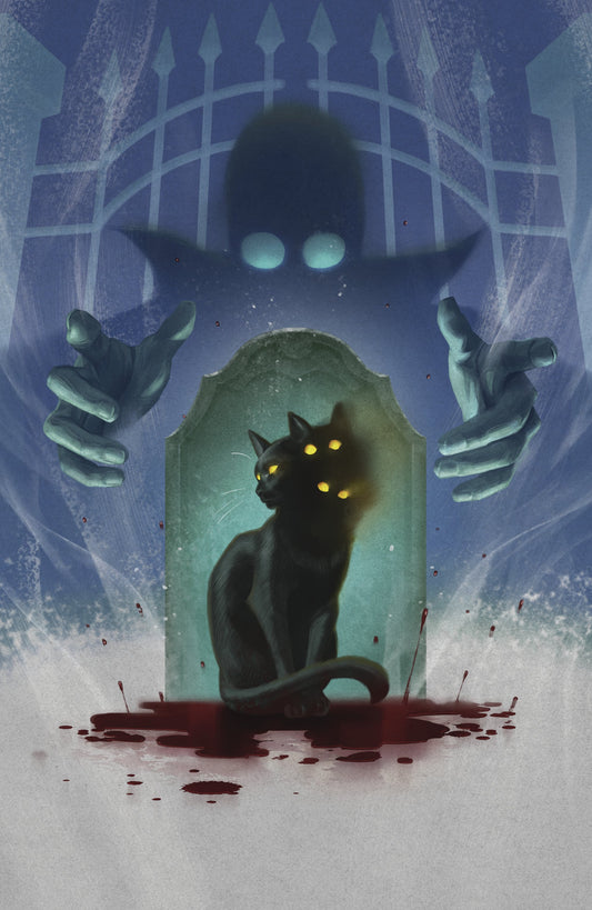 STUFF OF NIGHTMARES: THE CAT IN THE COFFIN #1 E GLOW IN THE DARK VAR (FULL ART, GLOW IN THE DARK, MURAKAMI) (26 Aug Release)