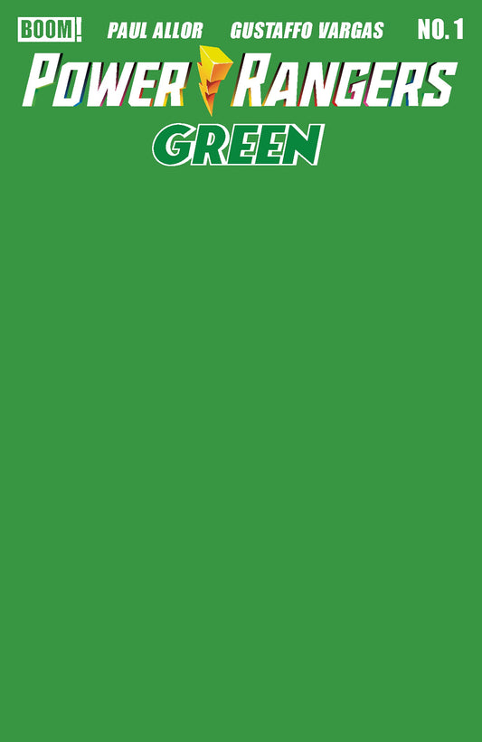 POWER RANGERS GREEN #1 E GREEN BLANK SKETCH VAR (05 Aug Release)