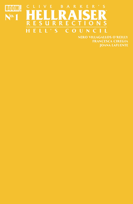 HELLRAISER: RESURRECTIONS - HELL'S COUNCIL #1 C YELLOW BLANK SKETCH VAR