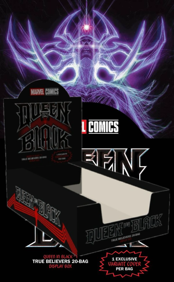 QUEEN IN BLACK #1 DISPLAY BOX 20-Bag True Believers (Backorder, Allow 4-5 Weeks)