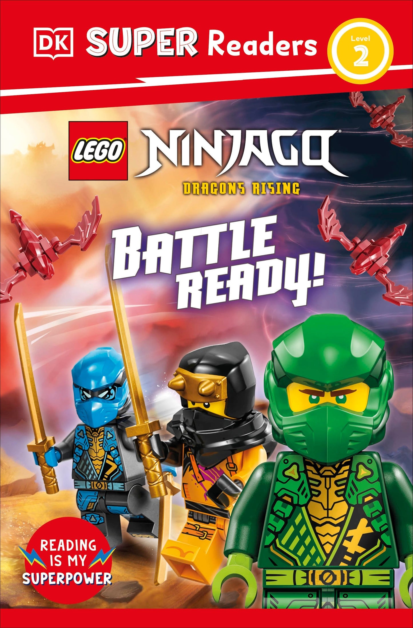 DK SUPER READERS LEVEL 2 LEGO NINJAGO DRAGONS RISING BATTLE READY! TP (14 Jul Release)