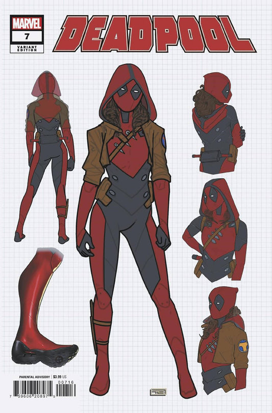DEADPOOL #7 INCV 1:25 TAURIN CLARKE DESIGN VAR - Comicbookeroo